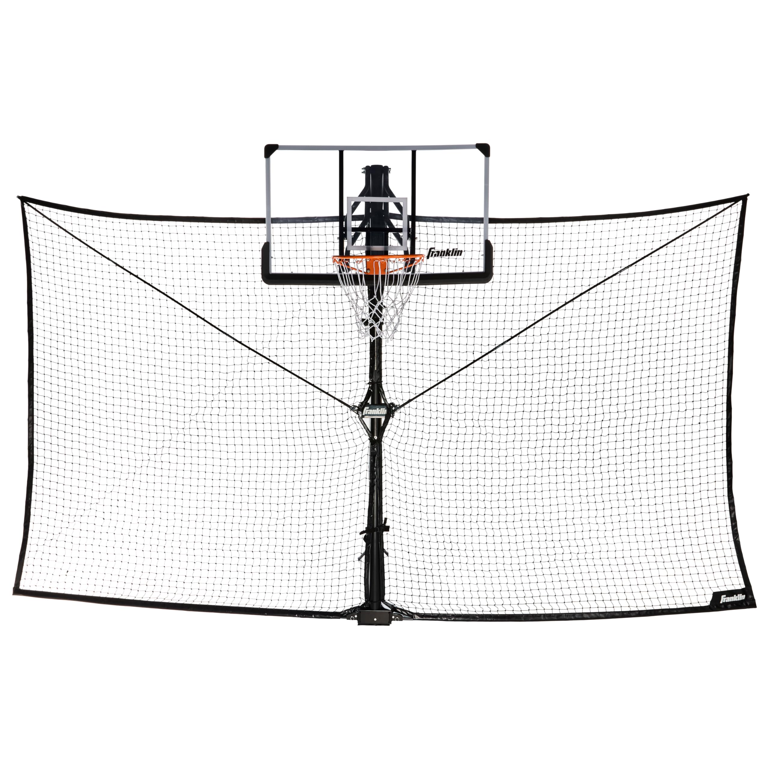 Franklin Sports Xl Defender Pro Basketball Rebounder Net - 14' Ft. X 8' Ft. Rebounding Net For Outdoor + Driveway Basketball Hoo