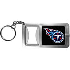 NFL Siskiyou Sports Fan Shop Tennessee Titans Flashlight Key Chain with Bottle Opener One Size Black