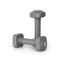Tone Fitness 8 lb Neoprene Dumbbell Pair for Home Workouts - Non-Slip Design - Gray