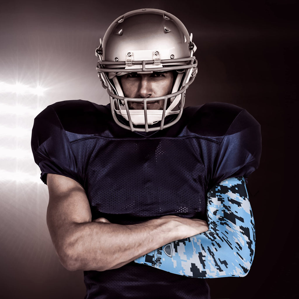 Stromguard Compression Sports Arm Sleeve Digital Camo Baseball Football Basketball - (One Arm Sleeve) (Youth Large, #2 - Light B