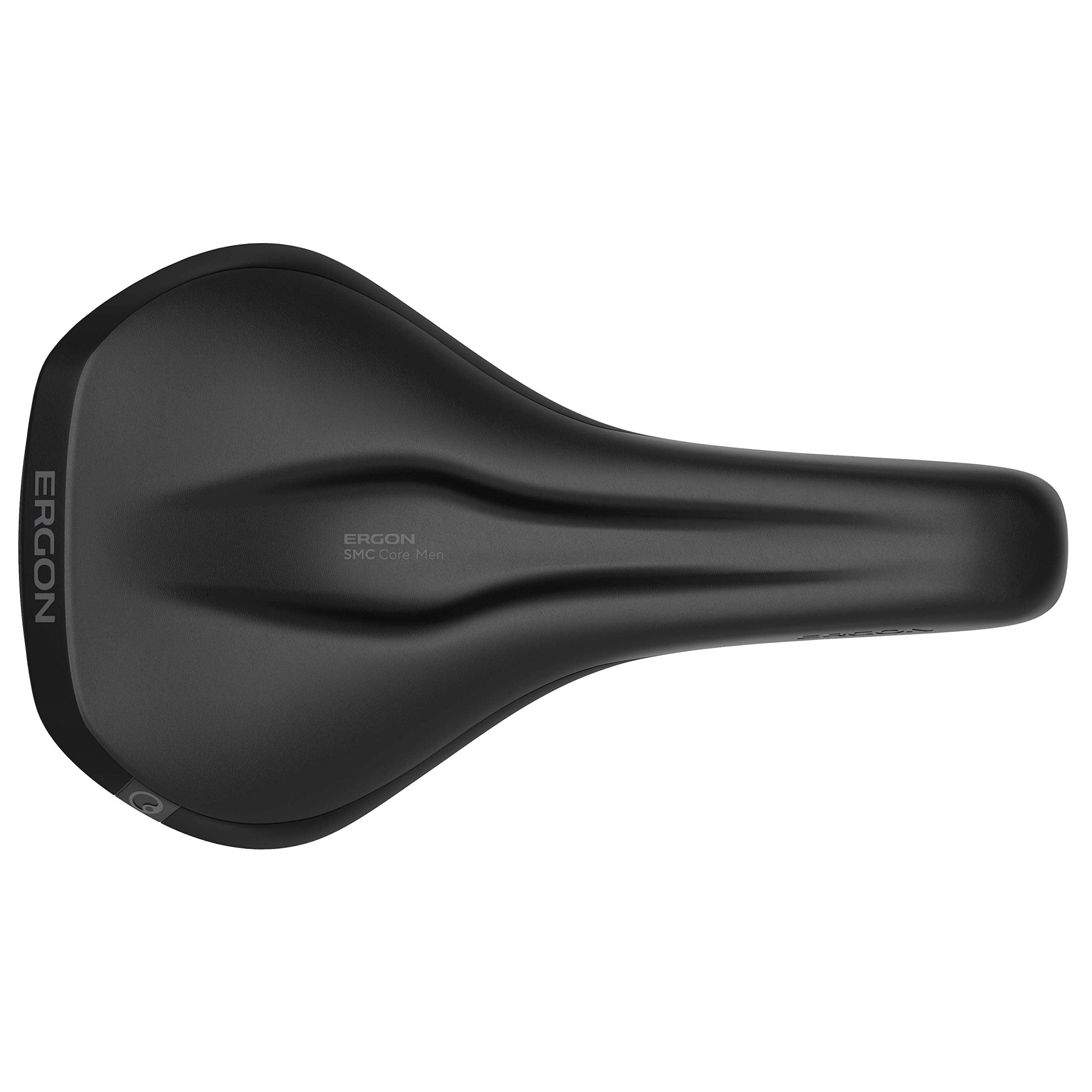 Ergon Smc Core Men'S Bike Saddle, Ergonomic, Mountain Mtb/Touring, Innovative Floating Seat, (1) Saddle, Black Medium/Large