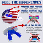 Oral Mart Usa Flag Football Mouth Guard - Lip Guard Mouthpiece  Lip Protector Mouthguard (Detachable Strap Included)