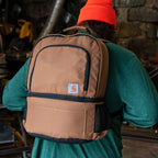 Carhartt Insulated 24 Can Two Compartment Cooler Backpack, Backpack With Fully-Insulated Cooler Base, Gray