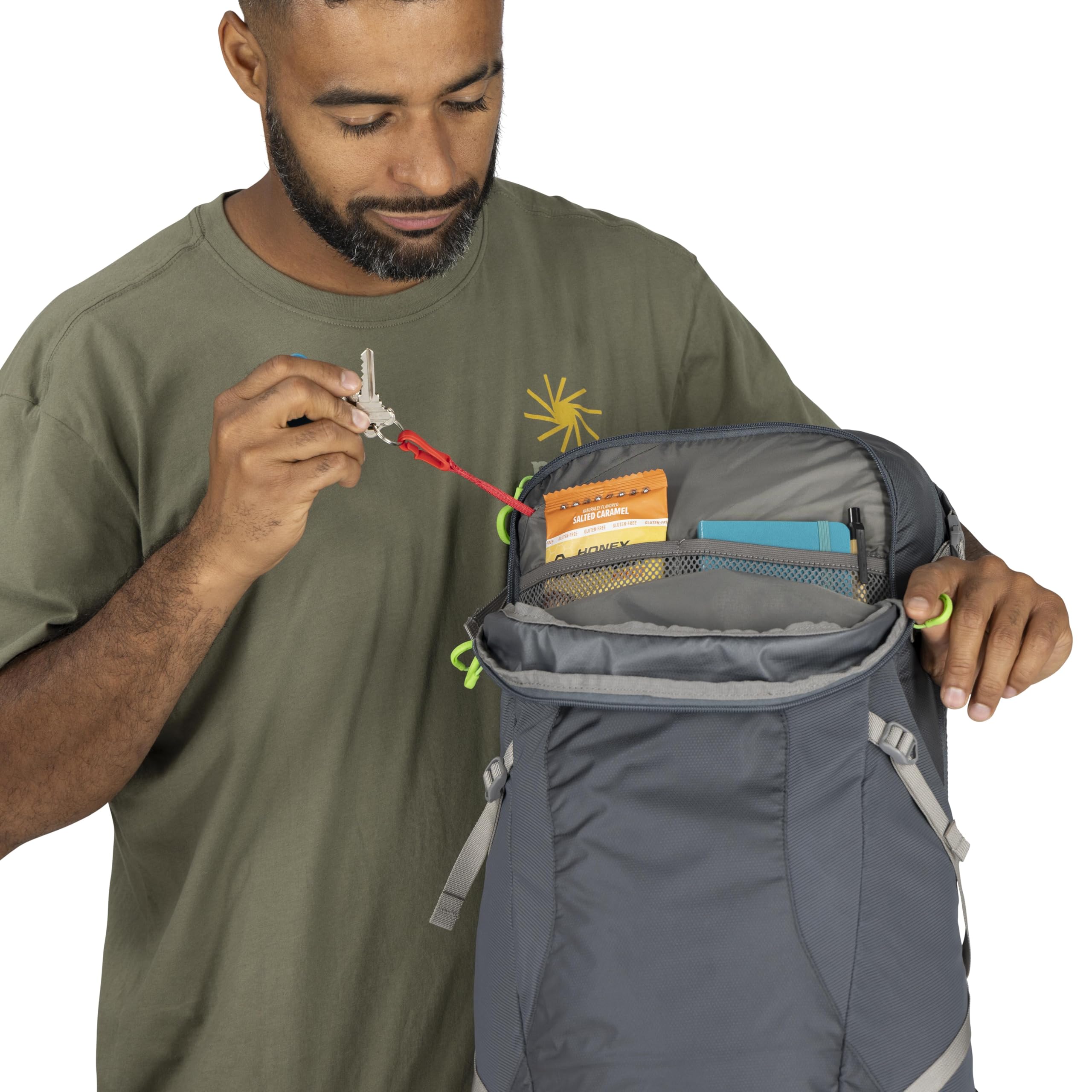 Osprey Sportlite 25L Lightweight Hiking Backpack for Men and Women, Alkaline/Hotspot Pink, M/L