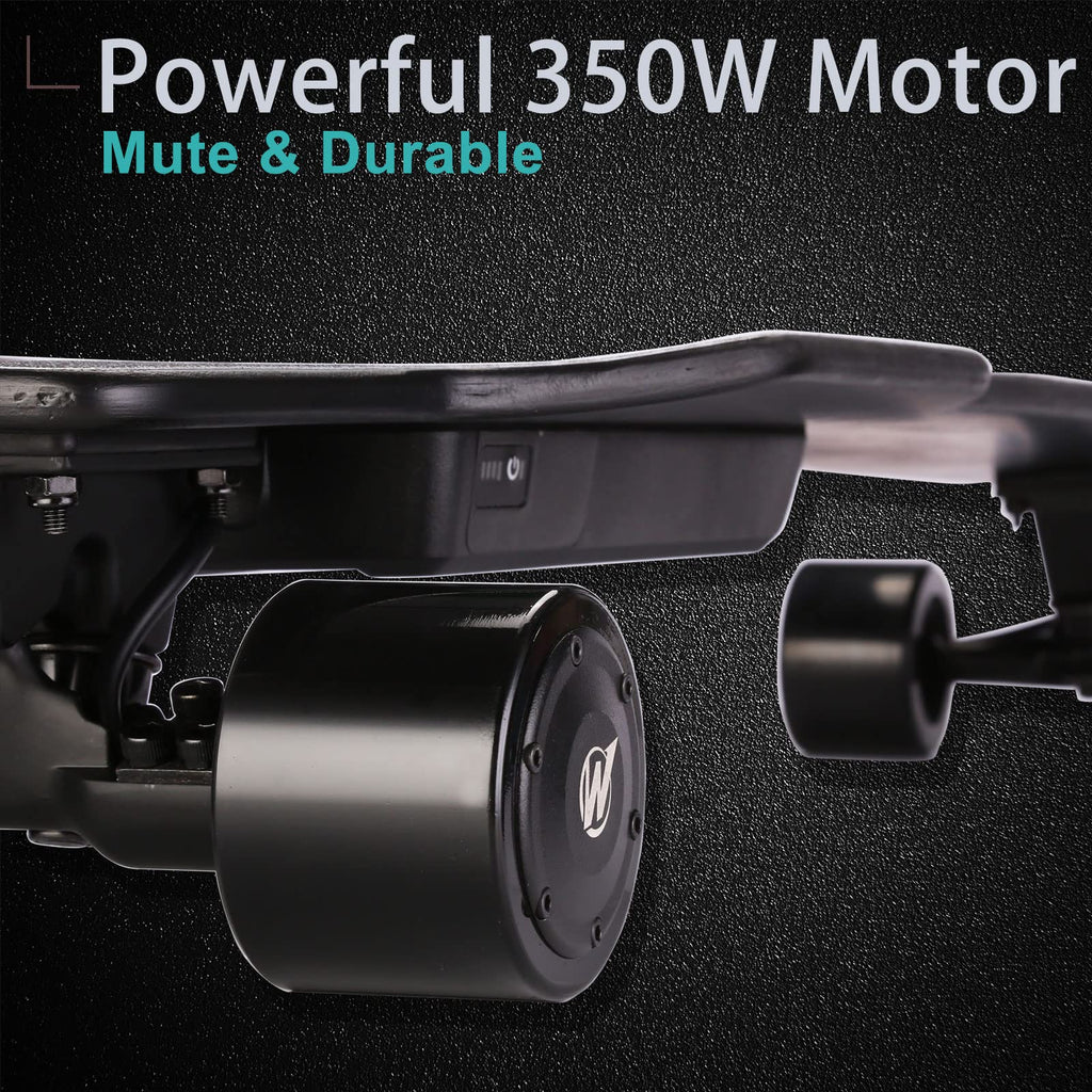 Electric Skateboard,Electric Longboard With Lcd Remote Control For Beginners, 350W Brushless Motor, Max 12.4 Mph,5 Miles Range,