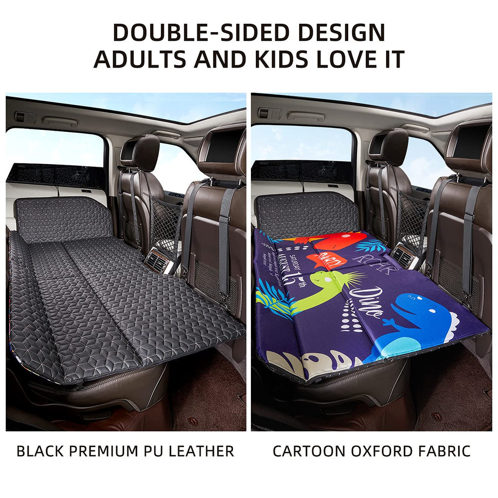 Abe Non-Inflatable Car Bed Mattress,Double-Sided Folding,Portable Back Seat, Travel Camping Mattress For Sleeping(Dinosaur World