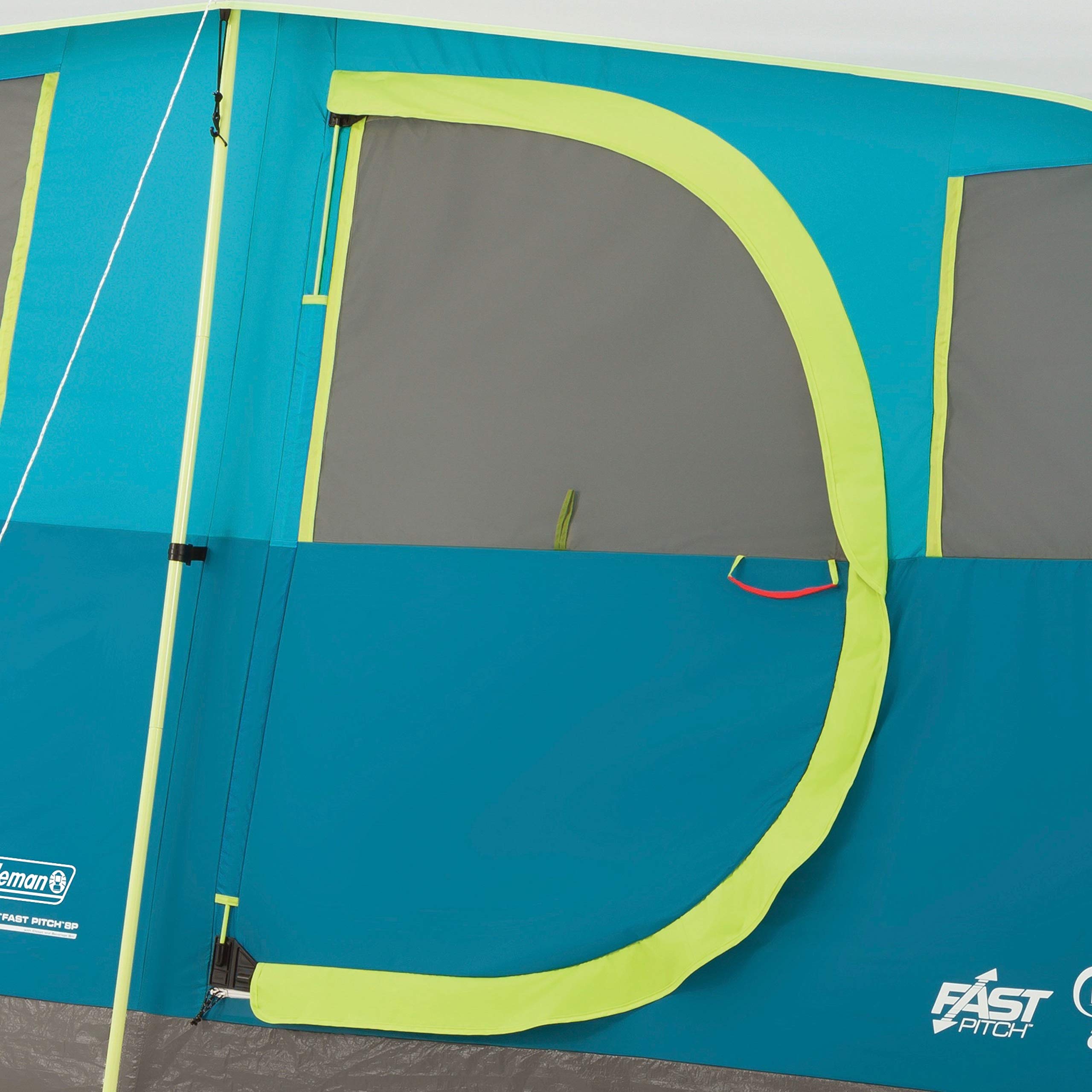 Coleman 8-Person Camping Tent With Built-In Closet | Tenaya Lake Cabin Tent With Fast Pitch Setup