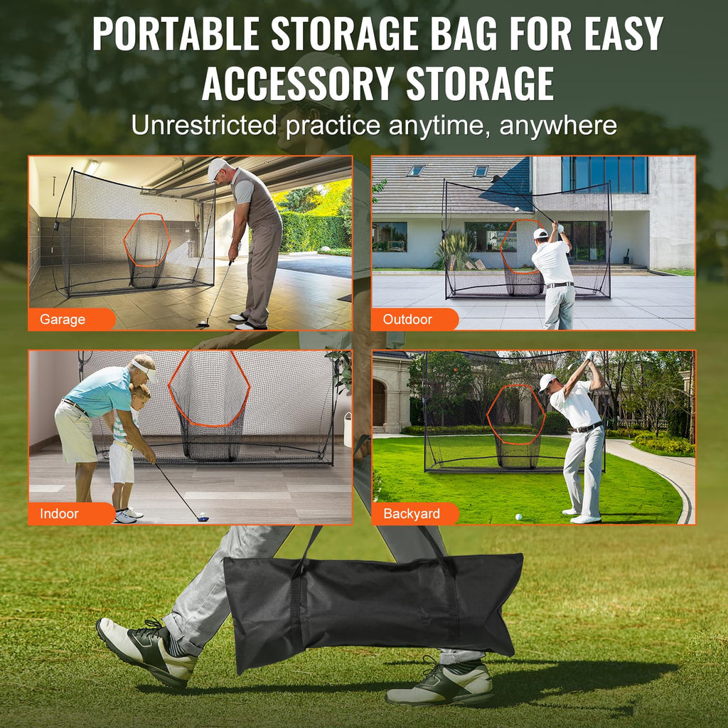 Vevor 10.8X7Ft Golf Practice Hitting Net Indoor Personal Driving Range Training