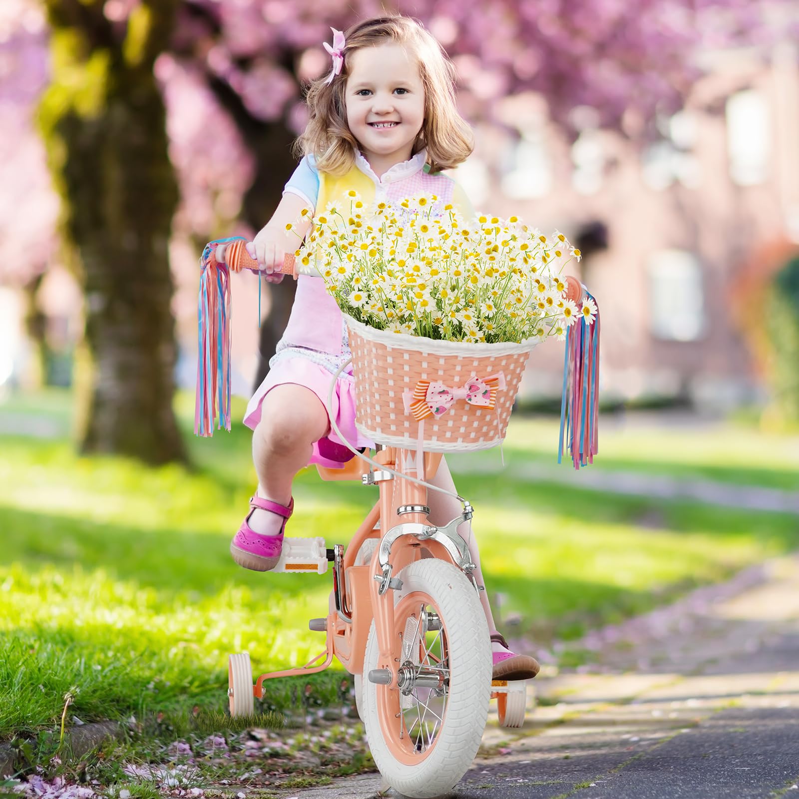 Glaf Kids Bike For Girls Boys Ages 3-9 Years, 12 14 16 Inch Girls Bike With Doll Bike Seat, Kids Bicycle With Training Wheels An