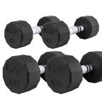 Cap Barbell 50 Lbs Coated 12 - Sided Dumbbell Set, 5Lbx2, 20Lbx2