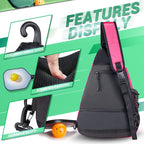Himal Pickleball Bag-Adjustable Pickleball,Tennis,Racketball Sling Bag-Pickleball Backpack With Water Bottle Holder For Men And