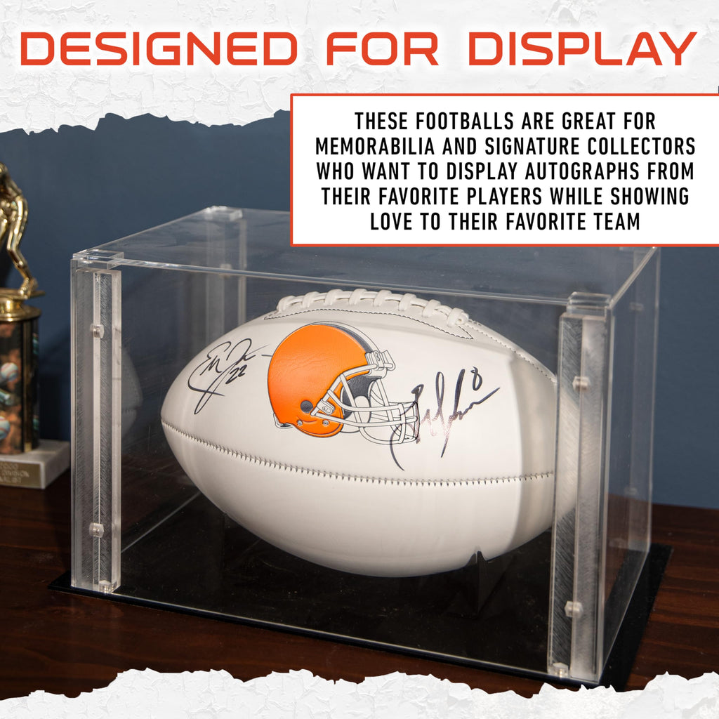 Franklin Sports Nfl Cleveland Browns Autograph Football - Official Size White Panel Souvenir Football For Autographs + Signature