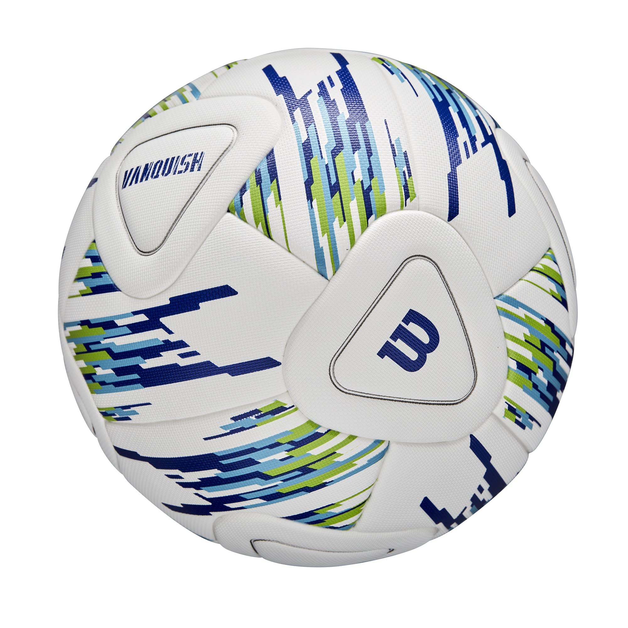 Wilson Ncaa Vanquish Match Soccer Ball - Size 4, White/Blue/Green