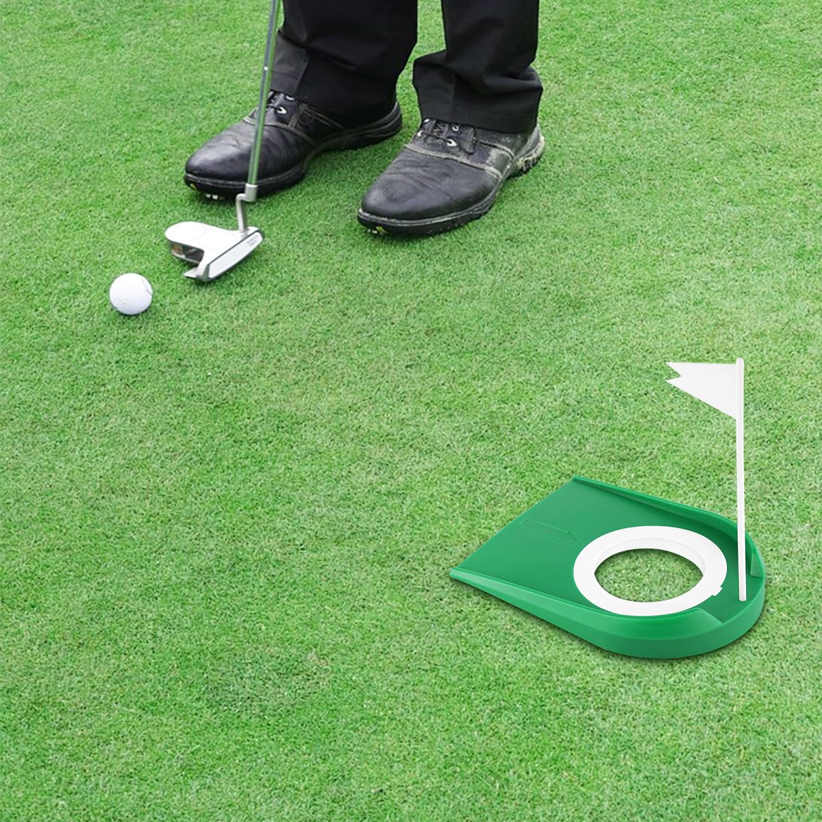2 Pack Golf Putting Cup With Flag Indoor Golf Putting Hole Golf Hole Training Aids