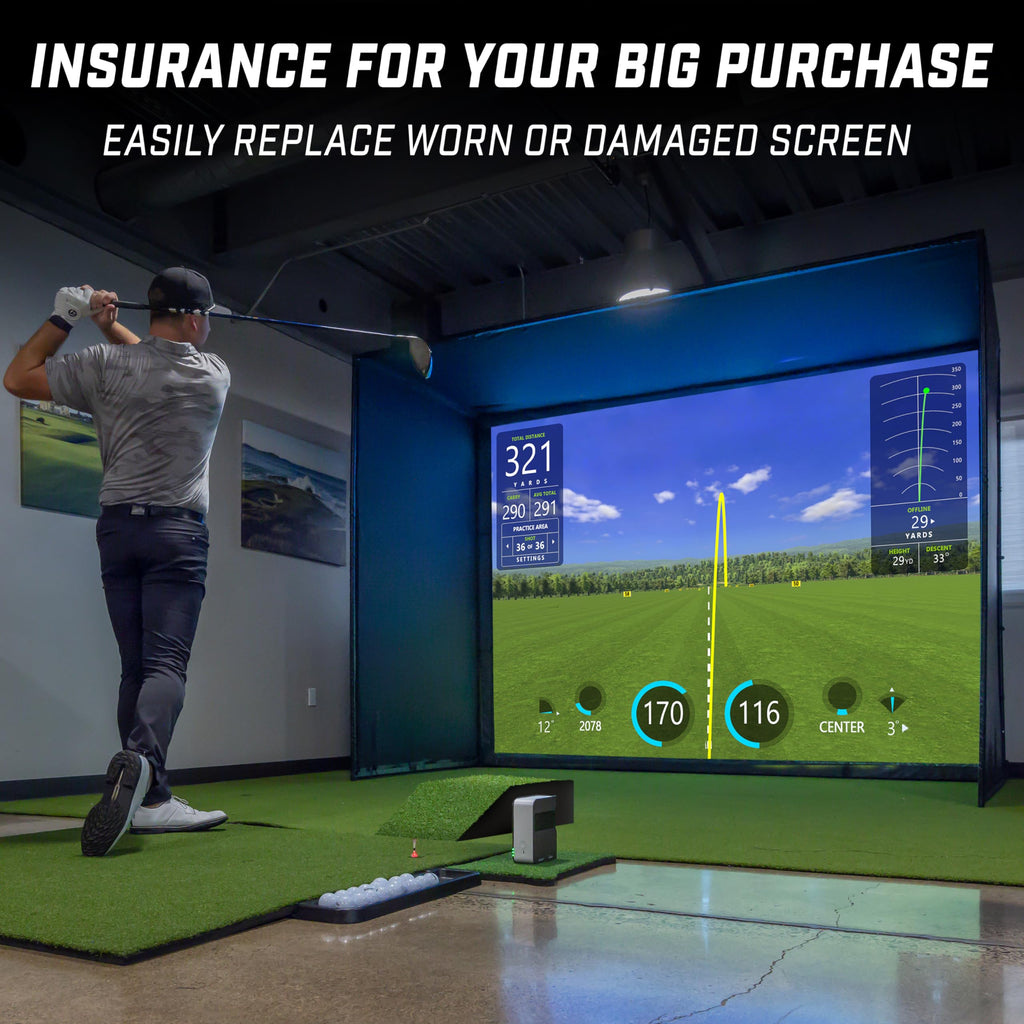GoSports Golf Simulator Enclosure Replacement Sim Screen - Not Compatible with Other Brands - 10 x 8 ft