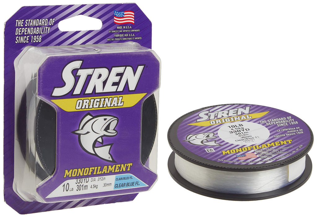Stren Original, Clear/Blue Fluorescent, 10Lb | 4.5Kg Monofilament Fishing Line, Suitable For Freshwater Environments