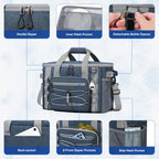 Maelstrom Soft Cooler Bag - 40 Cans Collapsible Insulated Leakproof Camping & Travel Cooler For Kayaking, Beach - Blue