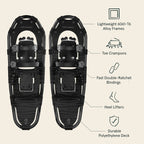 Retrospec Drifter Snowshoes for Women & Men - Lightweight Aluminum Frame Snow Shoes with Double Ratchet Binding System, Heel Lif