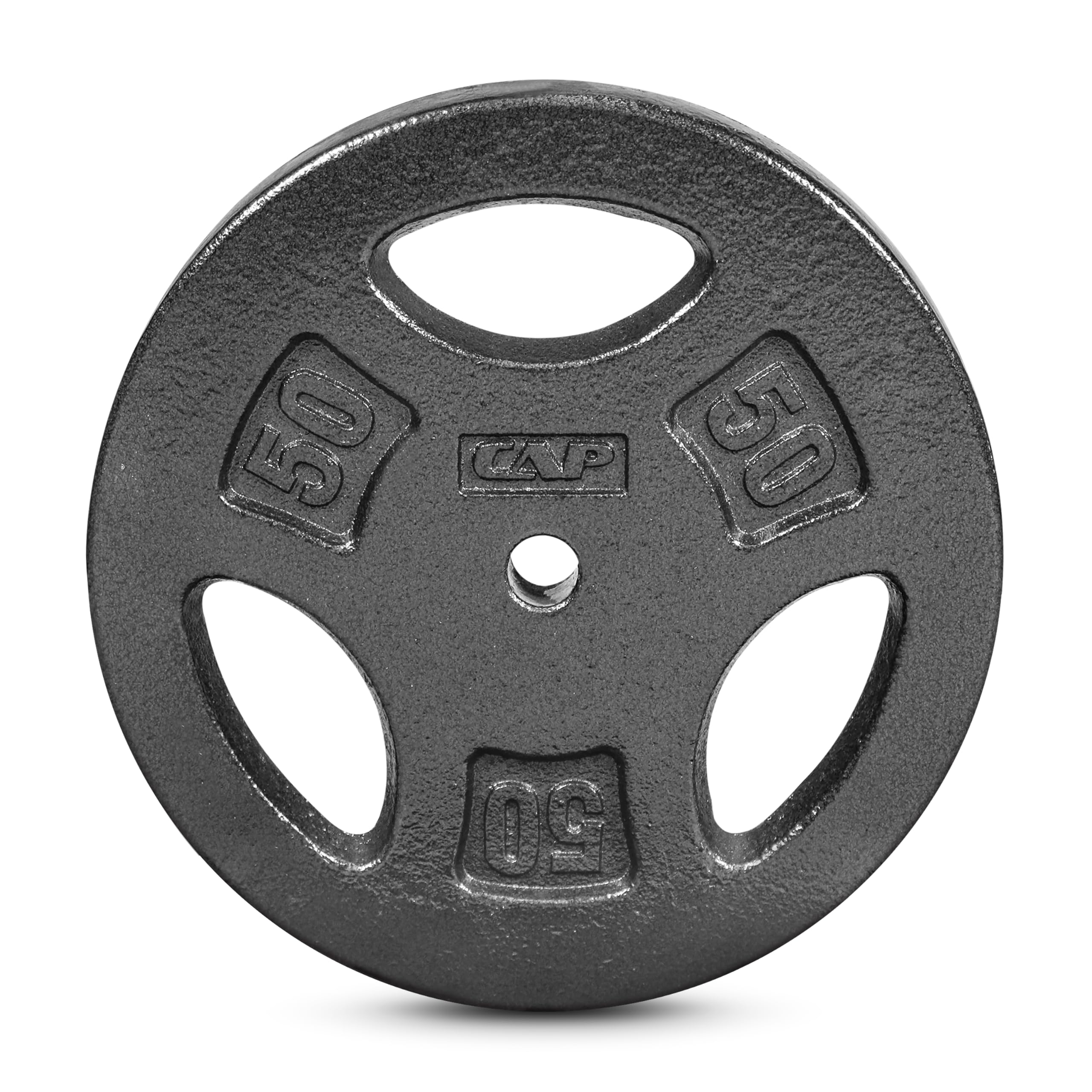 Cap Barbell Standard 1-Inch Grip Weight Plates 50 Lbs Black, Pack (X1)