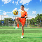 Podiumax Hands-Free Soccer Kick/Throw Trainer, New Ball Locked Net Design, Adjustable Waist Belt & Cord Suit For All Levels (Fit