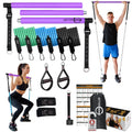 Upgraded Pilates Bar Kit -39    Adjustable Exercise Equipment For Men, Women With 6X 20, 30, 40 Lbs Resistance Bands With Adjust