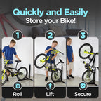 Bike Stand & Vertical Storage Rack By Bike Nook - The Original Vertical Bicycle Floor Stand For Garage Storage And Indoor And Ou