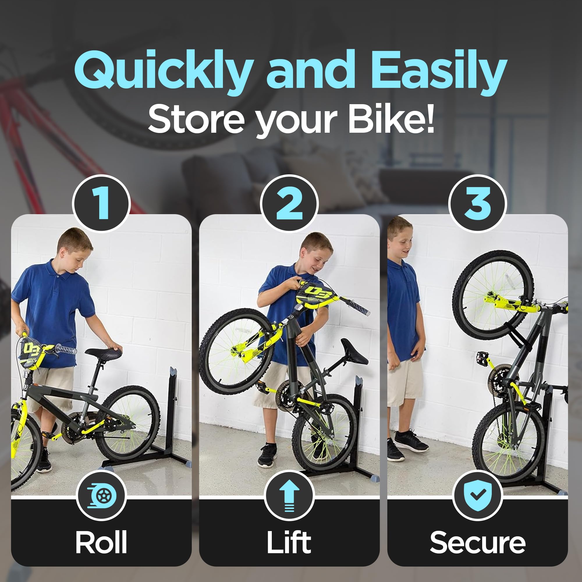 Bike Stand & Vertical Storage Rack By Bike Nook - The Original Vertical Bicycle Floor Stand For Garage Storage And Indoor And Ou