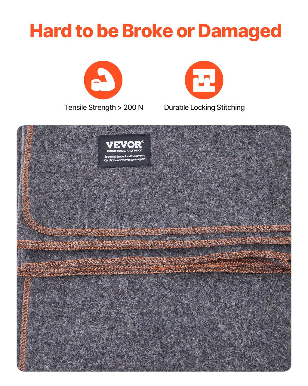 Vevor Wool Camping Blanket, Large Warm Stadium Blanket, Flame Retardant, Great For Outdoors, Picnics, Hiking, Sports Events, Tra