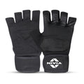 Nivia Enduro Gym Gloves with Wrist Support for Men & Women, Leather Palm & Mesh Back for Breathability, Ideal for Weightlifting,