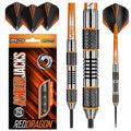 Red Dragon Amberjack 5: 24G Tungsten Darts Set With Flights And Stems