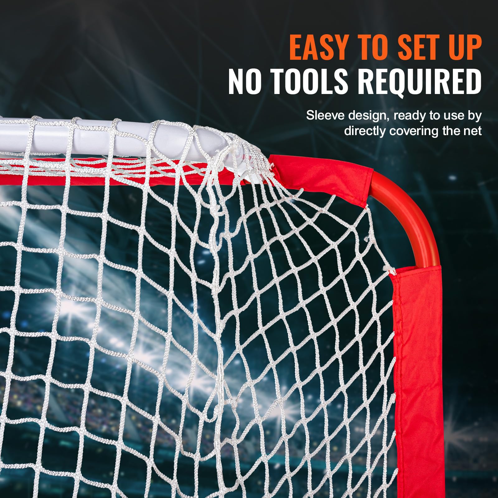 Vevor Youth Street Hockey Net Indoor Outdoor Steel Hockey Goal For Kids 54''X44''