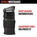 Triple Eight Saver Series Pad Set With Kneesavers, Elbowsavers And Wristsavers, Medium, Black