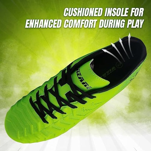 Vizari Laguna Junior. Firm Ground Soccer Shoes – Lime Green/Black