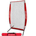 Powernet I-Screen With Frame And Carry Bag (Red)  Portable Baseball Pitcher Protection At Batting Practice  Instant Player And C