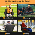 HOPERAN Double Heated Stadium Seats for Bleachers with Back Support 21 Wide Cushion, Extra Portable Bleacher Seat Foldable Stadi