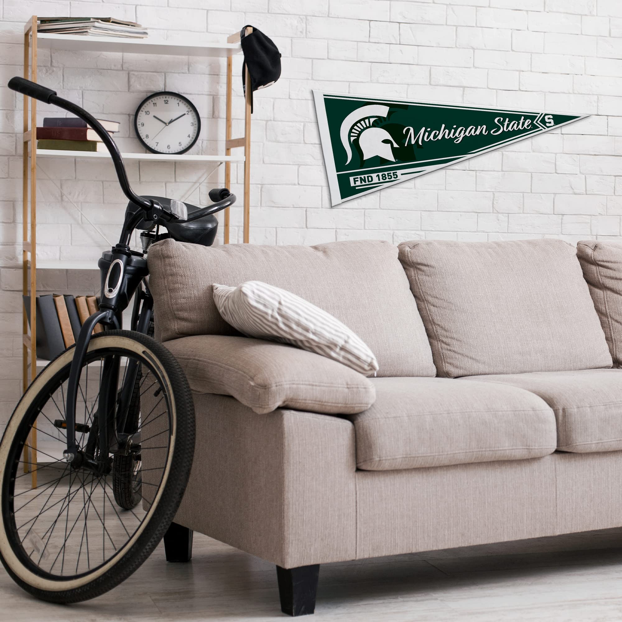 Rico Industries Ncaa Michigan State Spartans Classic 12'' X 30'' Felt Wall D  Cor Pennant - Great For Home/Bed Room/Man Cave D