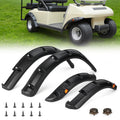 10L0L 4PCS Golf Cart Fender Flares, Exact for Standard Club Car DS 1993 & UP, Impact-Resistant ABS Plastic Mud Guards with Refle
