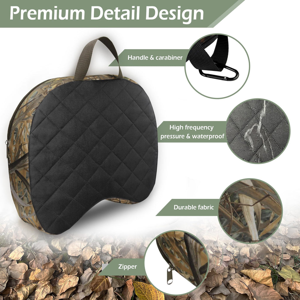 Urmona Portable Hunting Seat Cushion, 11.4 X 15.7 X 2.8In Thicken Lightweight Outdoor Cushion, Waterproof Sponge Dirty Proof Pad