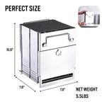 Zento Camping Wood Stove Portable Folding Camp Stove, Stainless Steel, Foldable Grill Survival, Easy To Carry, Small Portable (A
