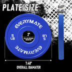 Everymate Change Weight Plates 5Lb Fractional Plate Olympic Bumper Plates For Cross Training And Olympic Weightlifting, 5Lb Weig
