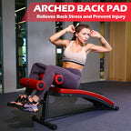 Gym-Quality Sit Up Bench With Reverse Crunch Handle - Solid Ab Workout Equipment For Your Home Gym. More Effective Than An Ab Ma