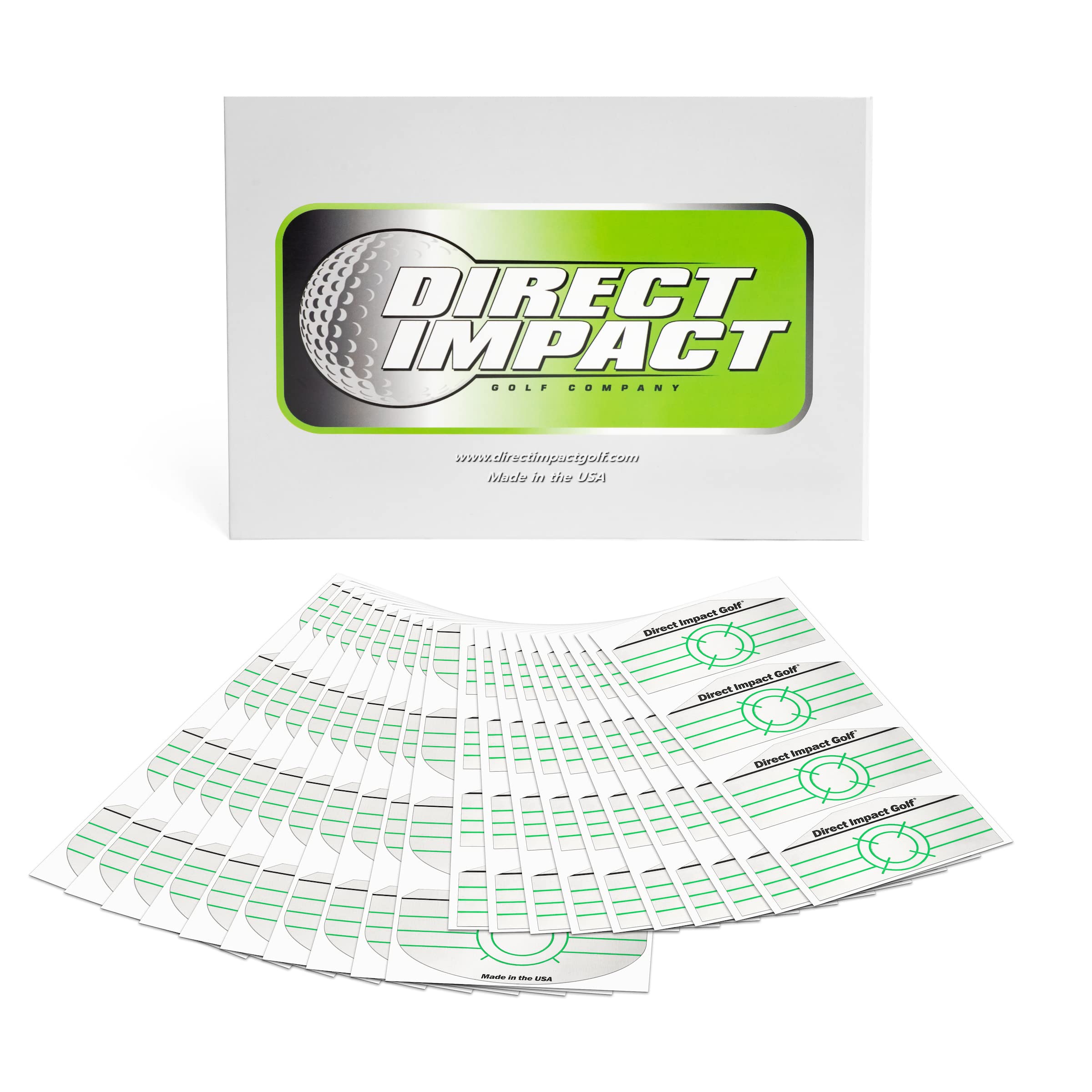 Combo Pack (100 Driver+100 Iron) Ultra-Thin Golf Impact Tape For Accurate Swing Analysis And Shot Feedback By Direct Impact Golf