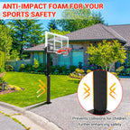 Basketball Hoop Outdoor In Ground with Anti-Collision Foam, 55 Shatterproof Quick Adjustable 8-10ft Basketball Hoop Inground wit