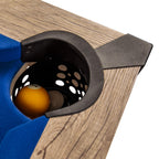 American Legend Kirkwood 84       Billiard Table With Rustic Blond Finish, K-Shaped Legs And Royal Blue Cloth