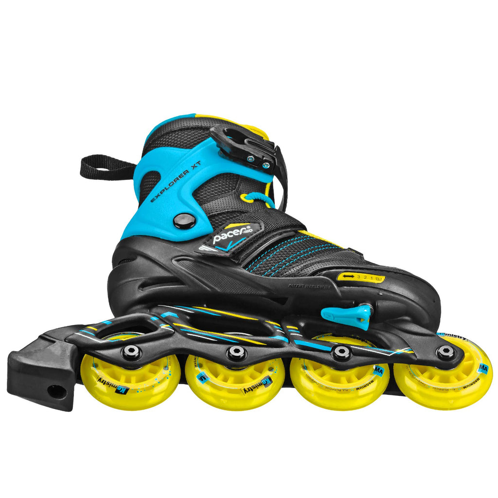 Pacer Explorer Children'S Youth Inline Adjustable Skates (Boy Small)