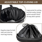 Golf Push Cart Accessories - Golf Push Cart Backside Extension Storage Bag With Top-Closing Lid, Access To The Items Easily, Bla