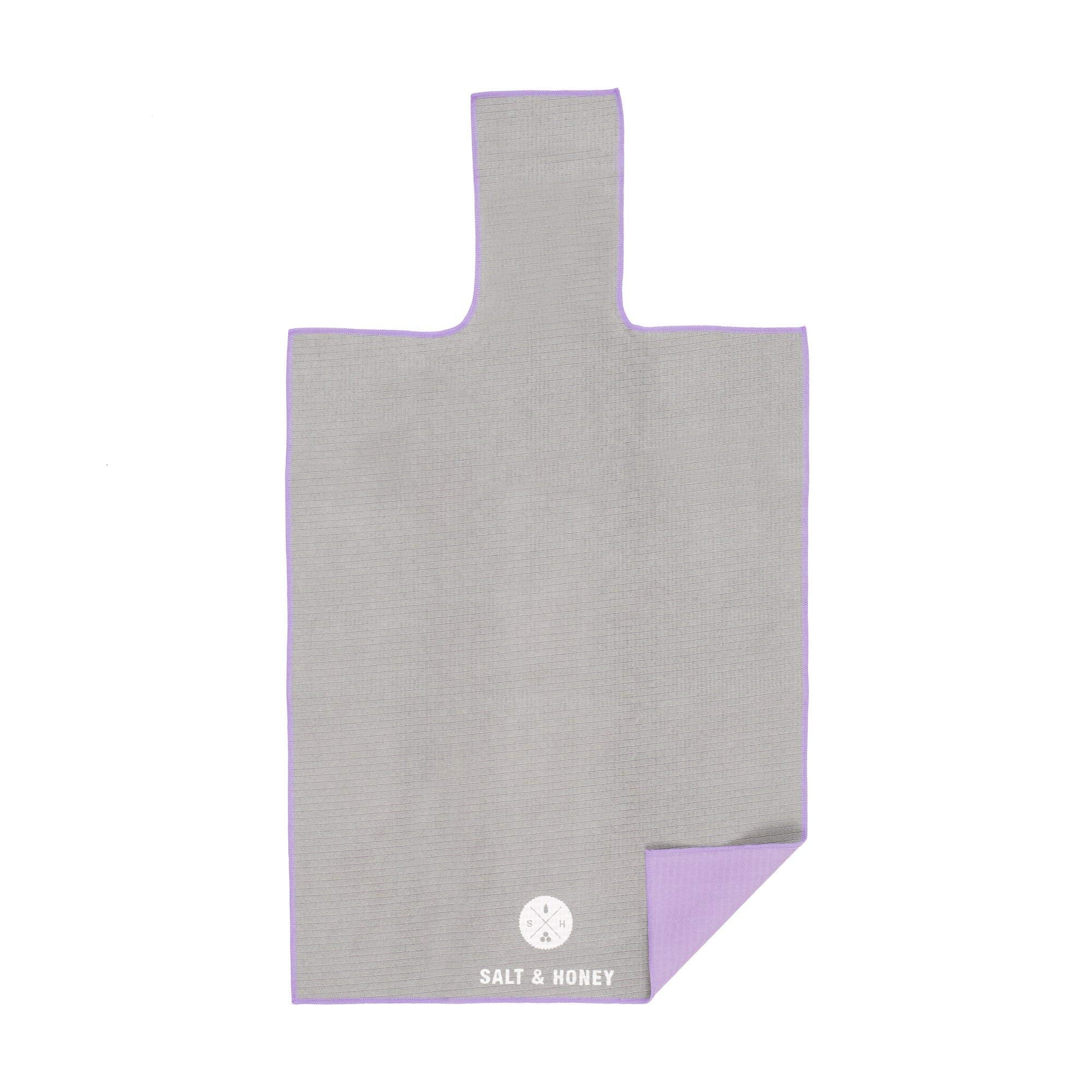 Salt & Honey Non-Slip Pilates Reformer Mat Towel (Gray)