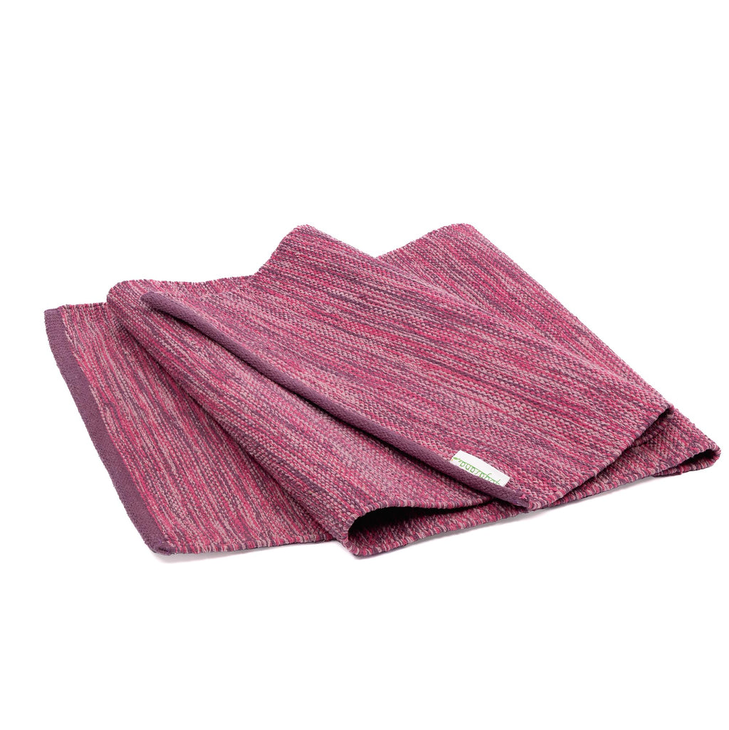 Yogasana Organic Cotton Yoga Mat - Non Slip Hand-Woven Foldable Yoga Rug Provides Excellent Comfort, Traction & Support-Travel E