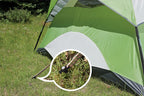 Abccanopy 11 Inch Tent Stakes 10 Pcs Non-Rust Metal Ground Anchors, Heavy Duty Spikes With 4 Ropes For Outdoor Camping, Black