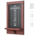 VioraWhite Dart Scoreboard for Cricket and 01 Darts Games Darts Holder Wall Mount Wood Dartboard Accessories (Walnut Wood Trim,1